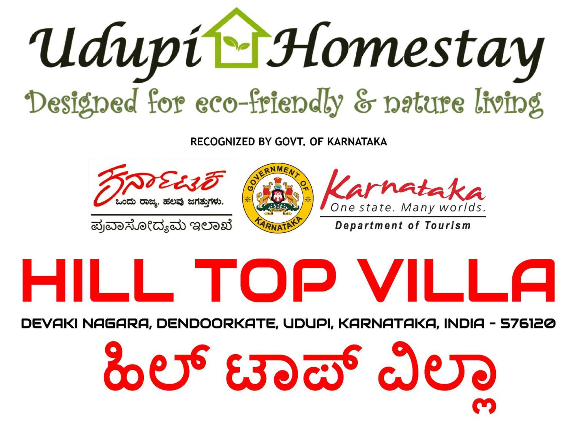 UDUPI Homestay Hill top villa Dendoorkatte Exteriör bild